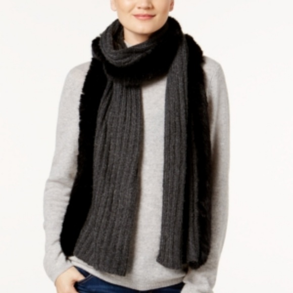 Dkny Accessories - NWT DKNY Faux Fur & Knit Scarf Dkny Accessories - NWT DKNY Faux Fur & Knit Scarf